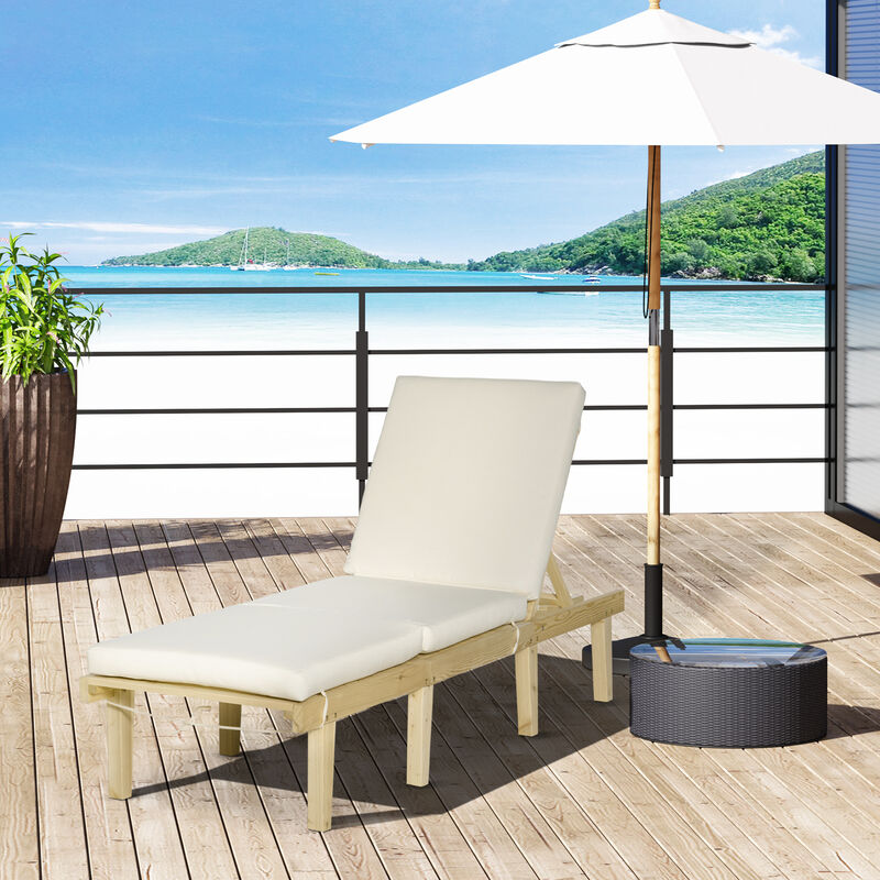 Hivvago 4-Position Outdoor Chaise Lounge for Deck & Pool image number 1