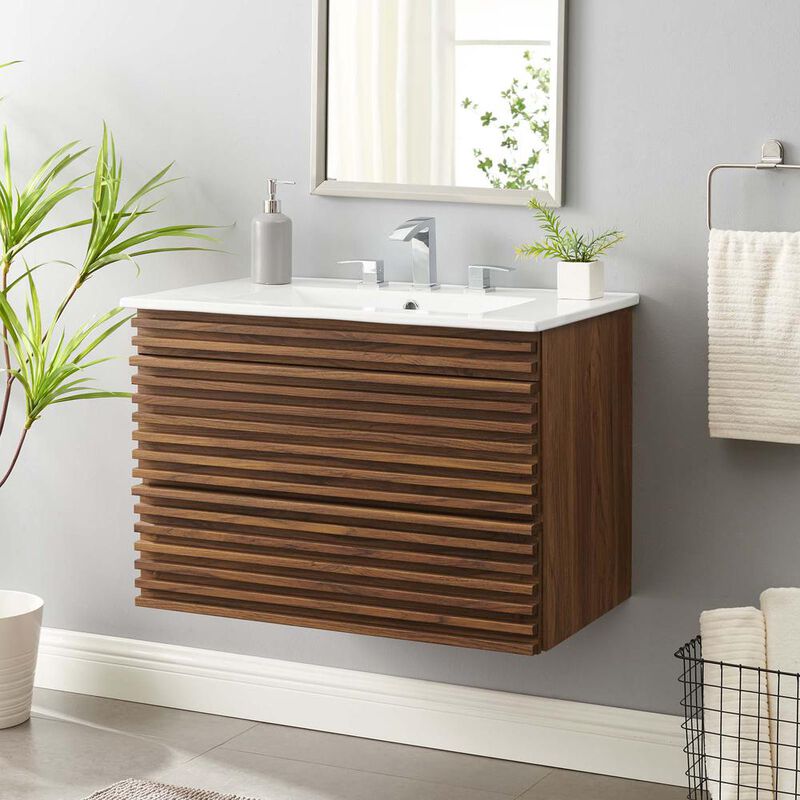 Modway Render 30 Wall-Mount Bathroom Vanity