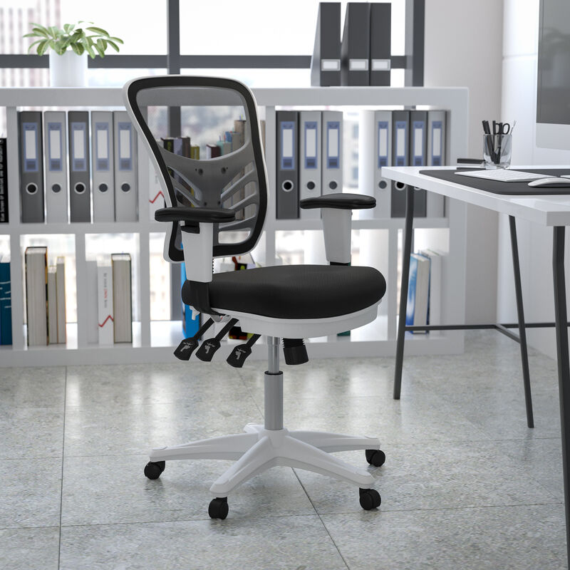 Nicholas Mid-Back Dark Gray Mesh Multifunction Executive Swivel Ergonomic Office Chair with Adjustable Arms image number 1