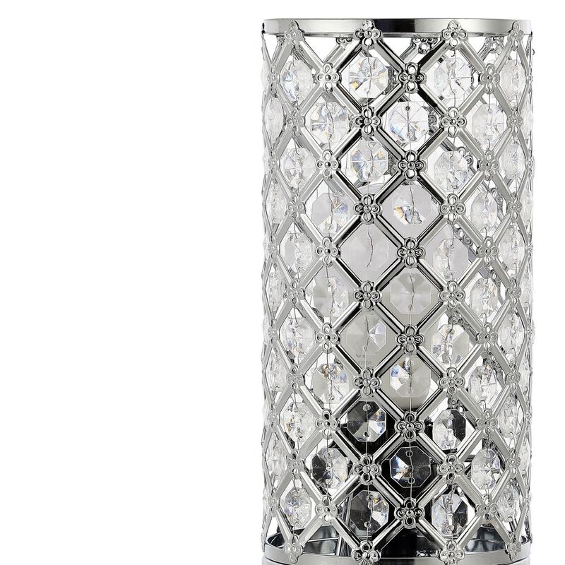 Lucie Mid-Century Modern Iron/Acrylic LED Mini Uplight Table Lamp with USB Charging Port and Smart Bulb