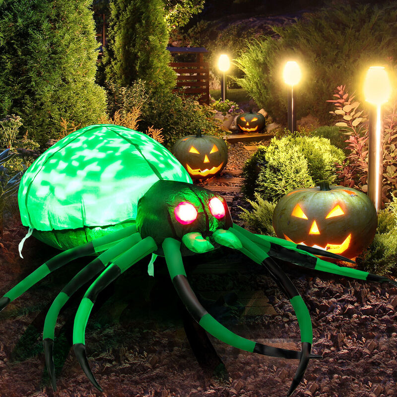Halloween Inflatable Creepy Spider &ndash; Spooky Outdoor Decoration for Yard or Garden image number 2