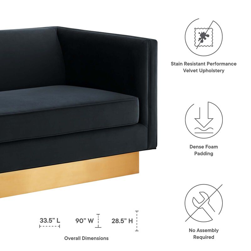 Eminence Upholstered Performance Velvet Sofa image number 3