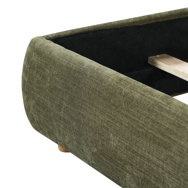 Christopher Knight Home Daley Upholstered Platform Bed with Removable Pillow Headboard image number 6