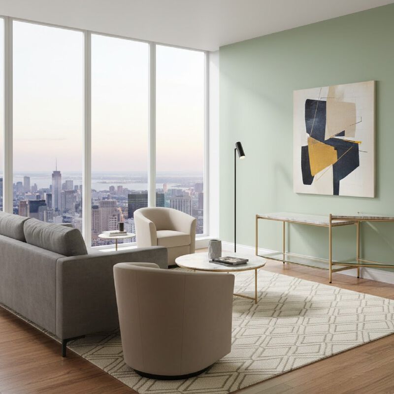Beige Marble Coffee Table | OROA Modern Mosk image number 1