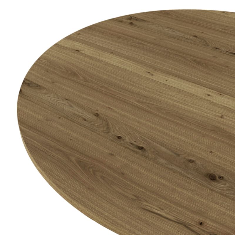 Tufwon 35.43" Round Industrial Dining Table image number 5