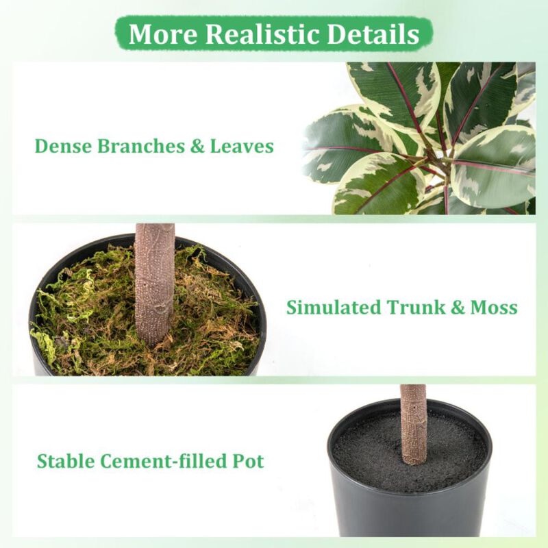 Hivvago 2 Pack 4.3 Feet Tall Artificial Bird of Paradise Plant Fake Banana Leaf