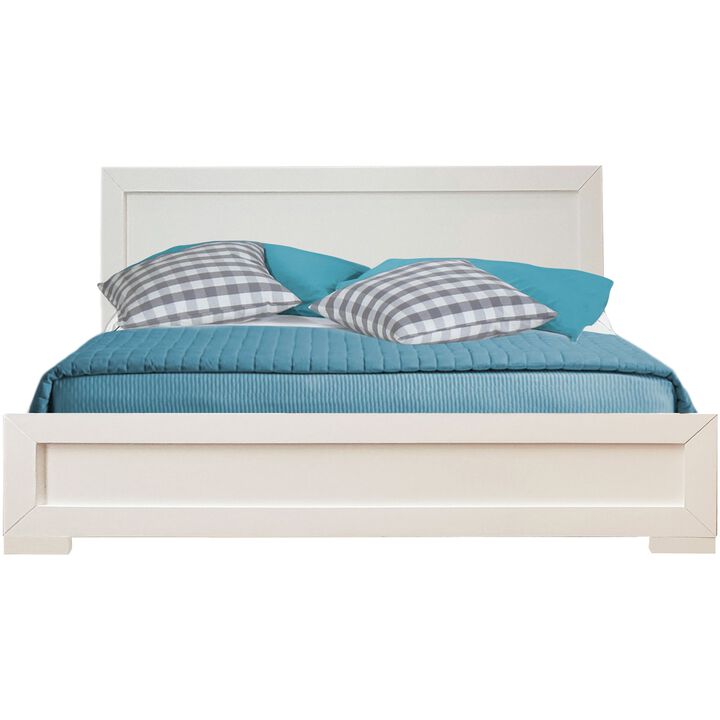 Durable Solid Wood Bed &ndash; Farmhouse Platform with Headboard and Footboard