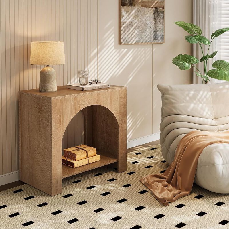 27" End Table, 2-Tier Square Side Table image number 6