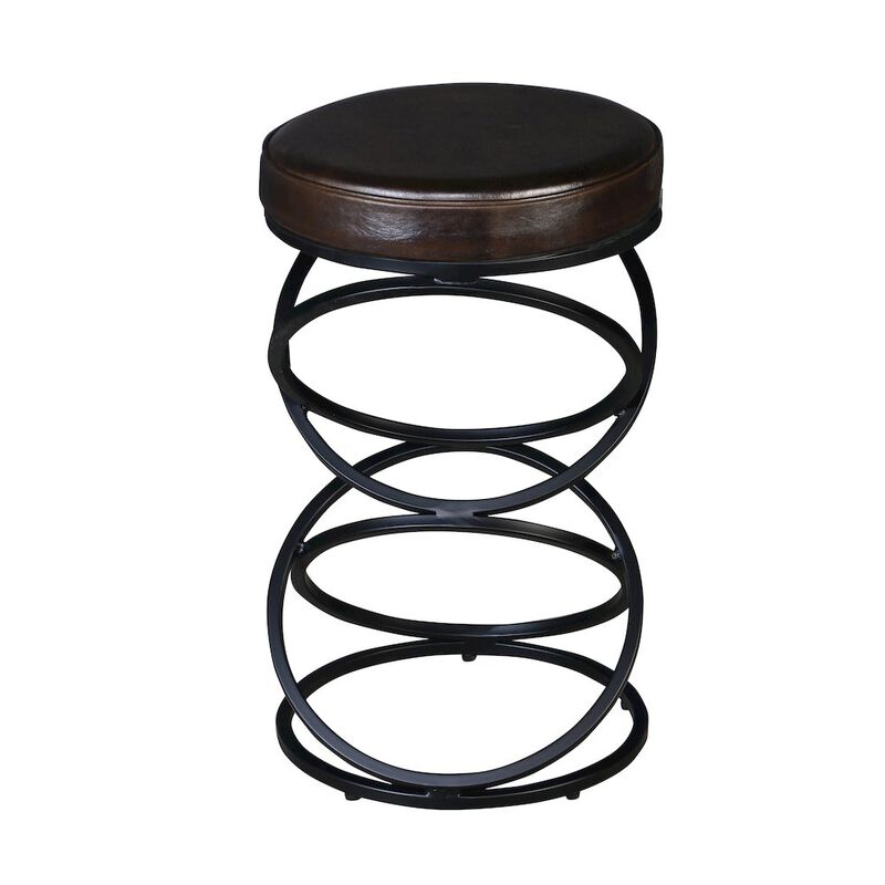 Porter Designs Polaris Leather 24 Bar Stool, Brown image number 1