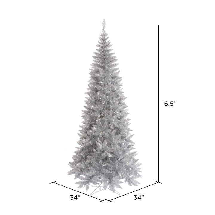 Tinsel Slim Fir Artificial Christmas Tree, 948 Tips