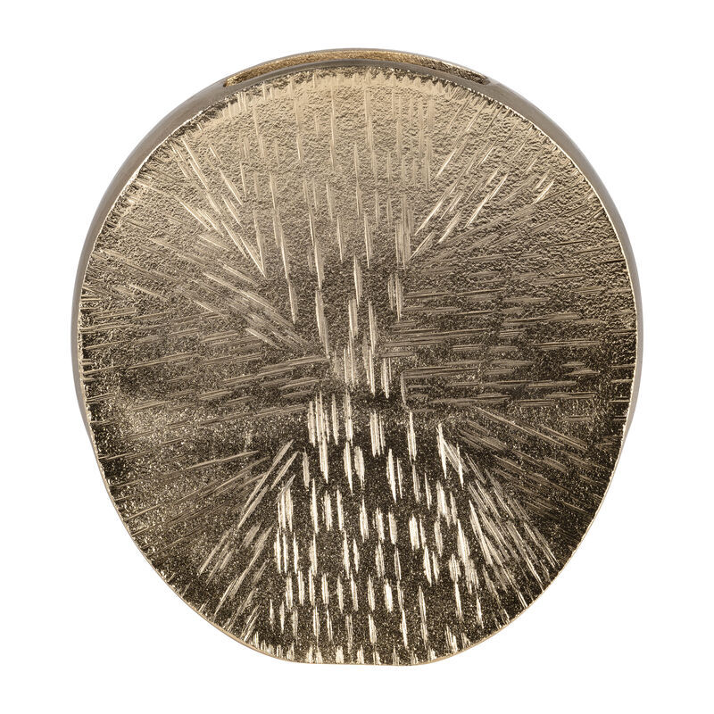 Metal 8" Etched Oval Vase image number 0