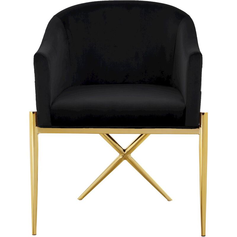 Meridian Furniture Xavier Black Velvet Dining Chair