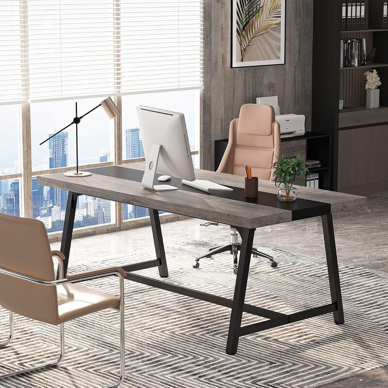Tribesigns 70.8'' Conference Table Executive Desk Dining Table image number 3