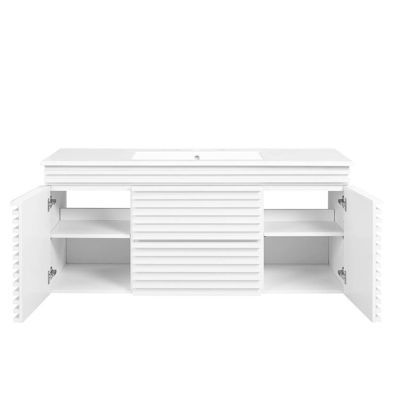 Render 48" Wall-Mount Bathroom Vanity image number 5