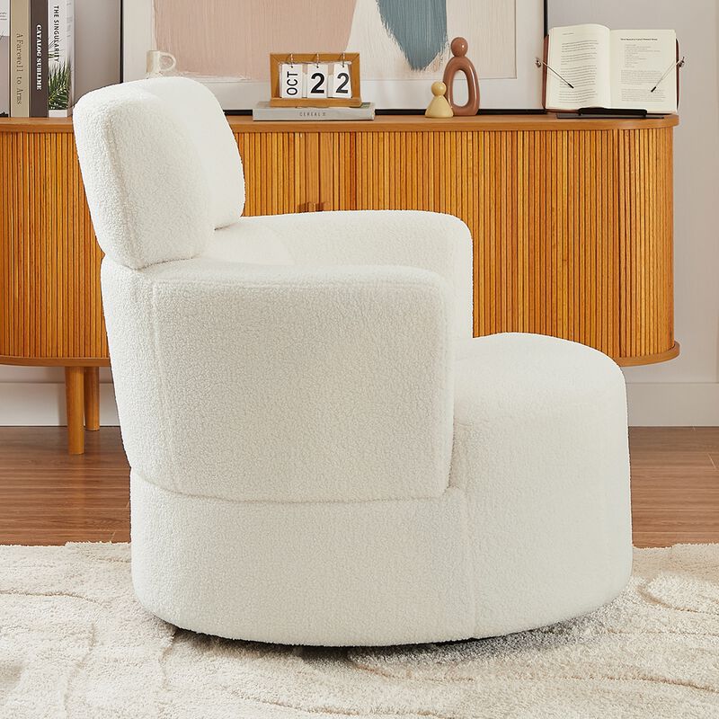 Merax 360° Swivel Round Sofa Chair Accent Barrel Chair