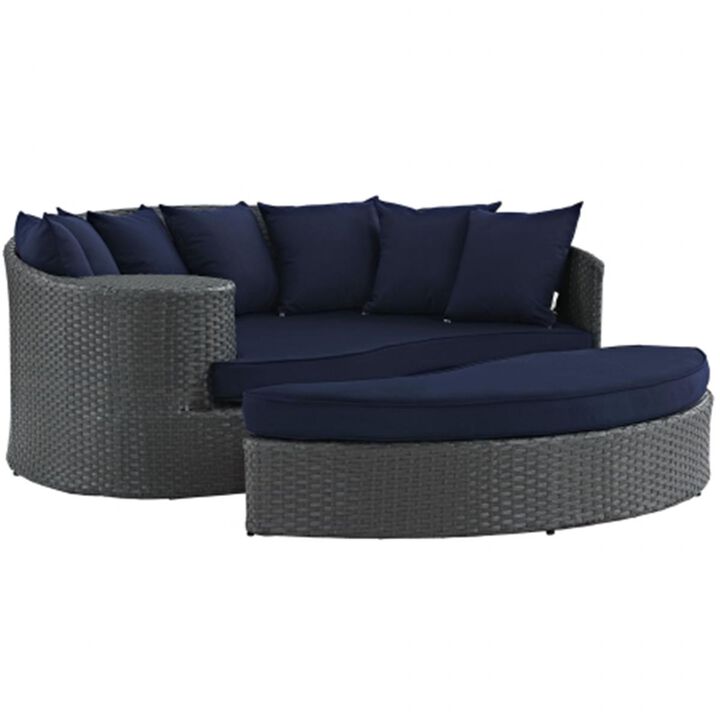 East End Imports  Sojourn Outdoor Patio Daybed- Canvas Navy