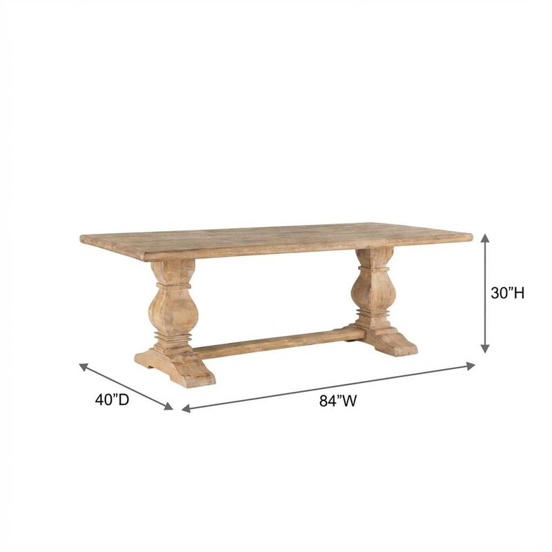 Starlight Canyon Home 84 Inch Rectangle Wood Dining Table, Antique Oak Finish Dining Room Table image number 1