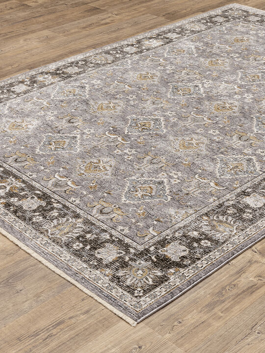 Maharaja 2'3" x 7'6" Grey Rug