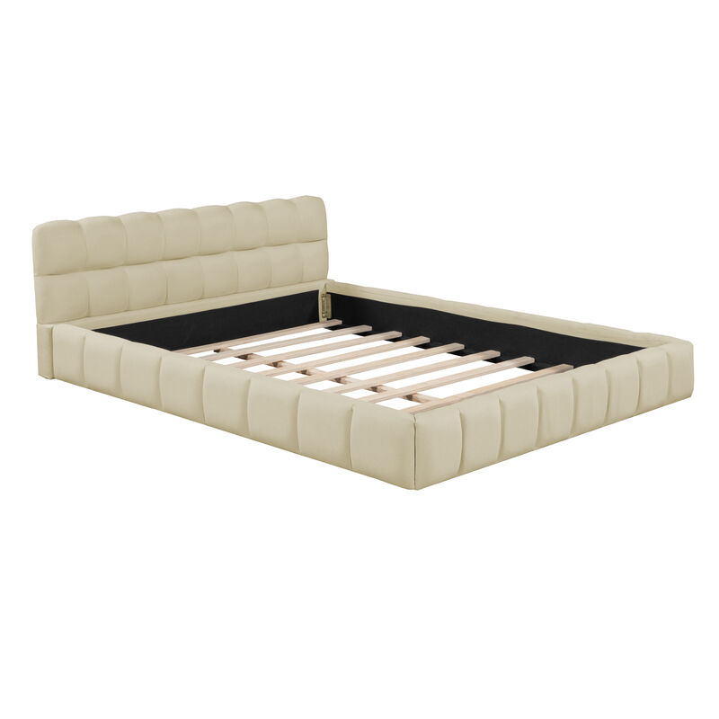 Merax Modern Upholstered Platform Bed Frame