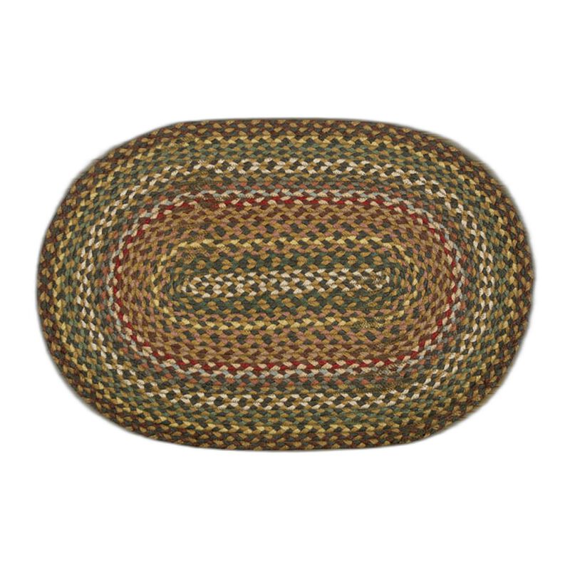 Earth Rugs C-51 Fir Ivory Oval Braided Rug 8 Feet X 11 Feet image number 0