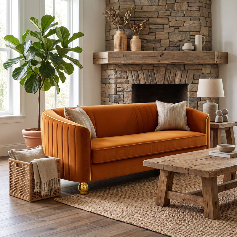 Grebol 3 Seater Velvet Sofa image number 1