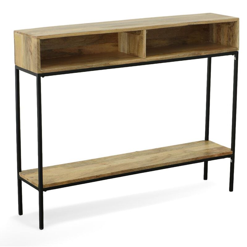 Carolina Living Edvin Console Table - Natural/Black