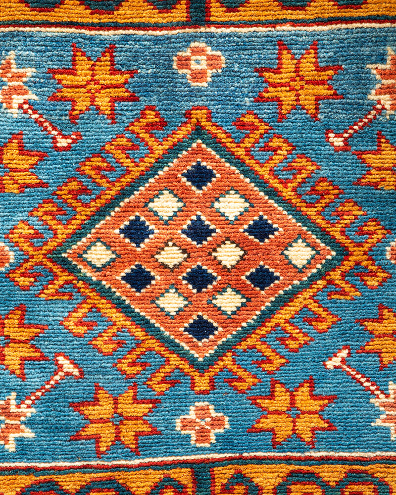Tribal, One-of-a-Kind Hand-Knotted Area Rug  - Orange, 6' 1" x 8' 10"