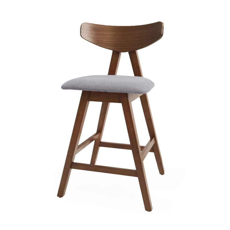 Streamdale Mid-Century Mod Counter Stools Retro Splayed Legs, Upholstered Comfort