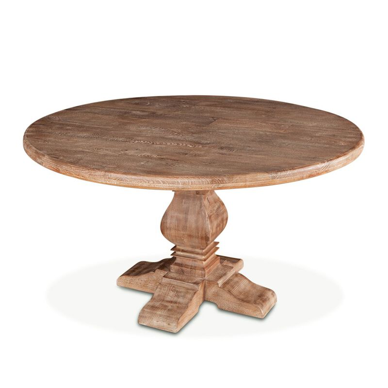 World Interiors Pengrove 48" Round Dining Table in Antique Oak Finish image number 2