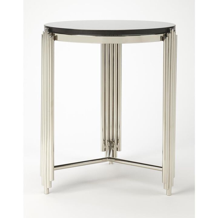 Butler Specialty Khalifa Granite End Table, Black