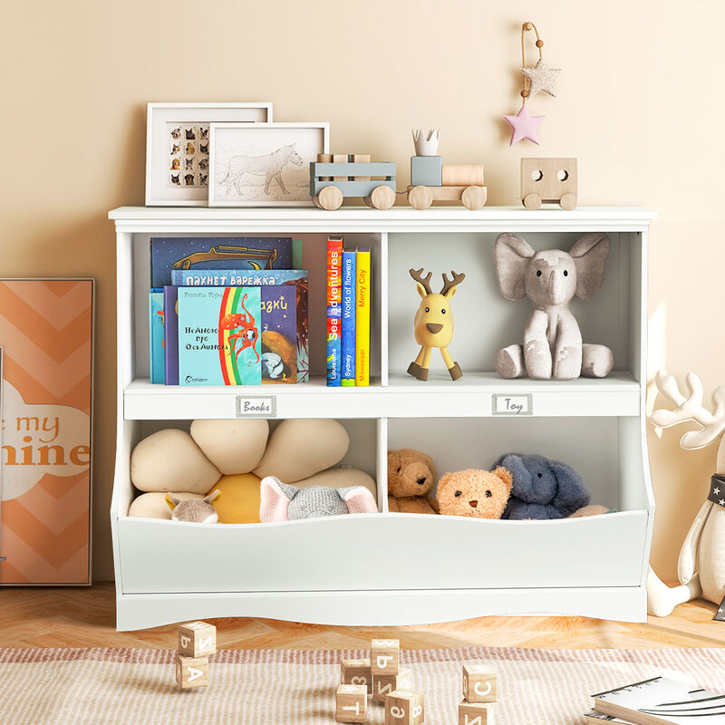Kids Storage Unit Baby Toy Organizer Children Bookshelf Bookcase