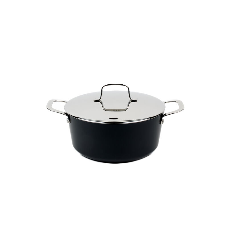 Alva Maestro Nonstick Ceramic Stock Pot with Lid 4.5Qt. - Easy to Clean, Oven Safe and Made without PFAS, PFOA & PTFE - Induction and All Stovetop Compatible with Even Heat Distribution