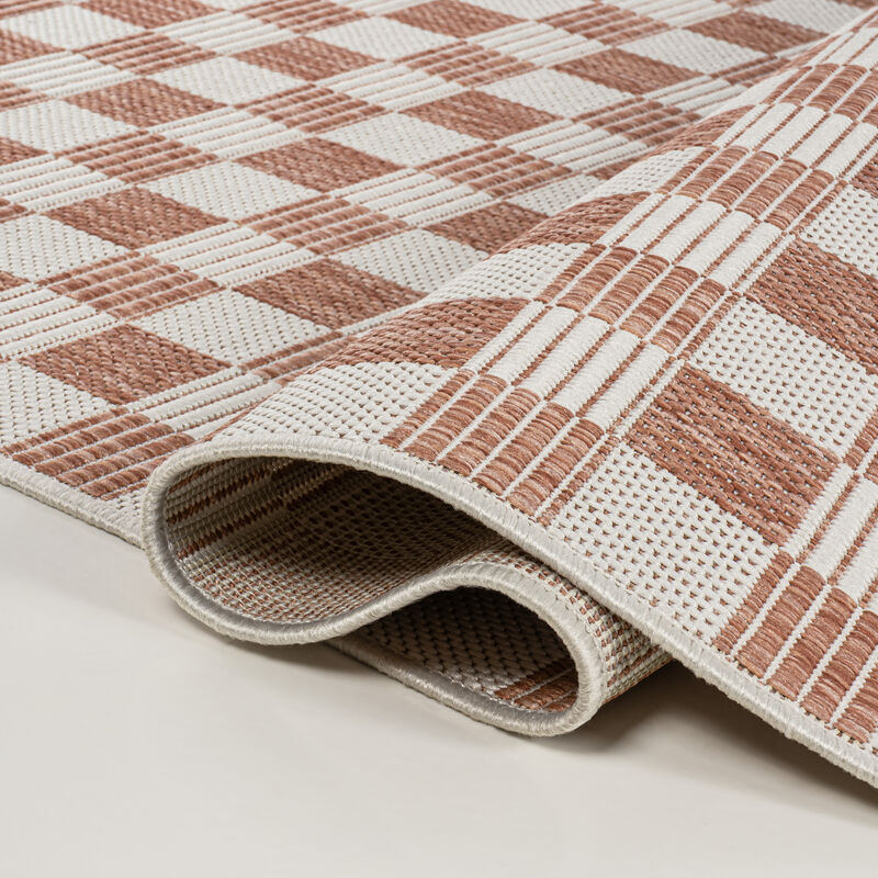 Aimee Traditional Cottage Checkerboard Indoor/Outdoor Area Rug