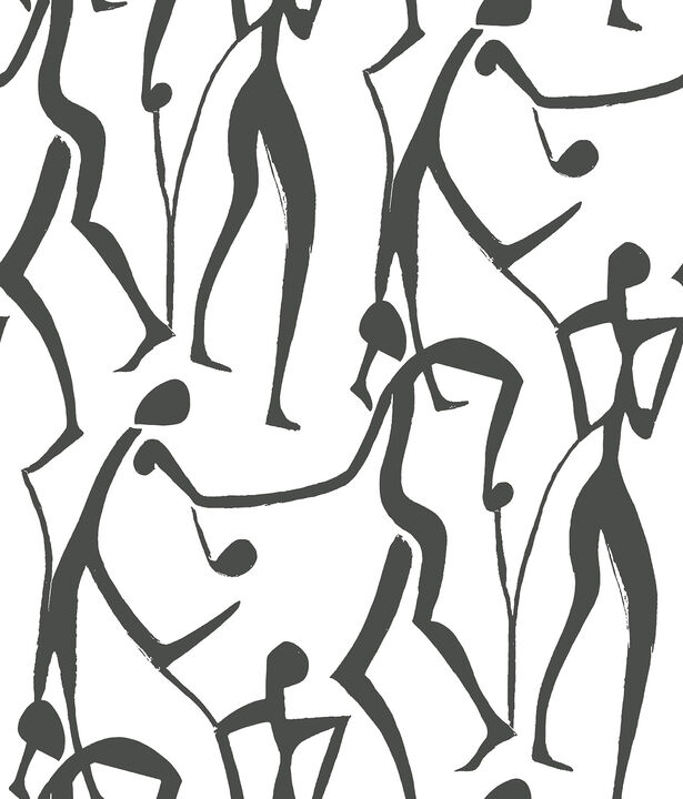 Joyful Dancers Carbon Black Wallpaper
