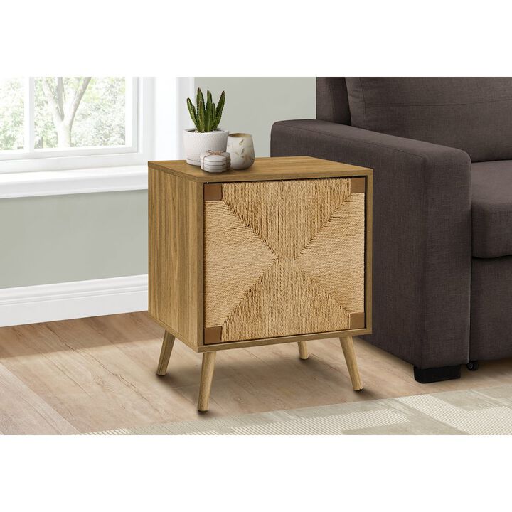 Accent Table, End, Storage, Small, Seagrass, Modern
