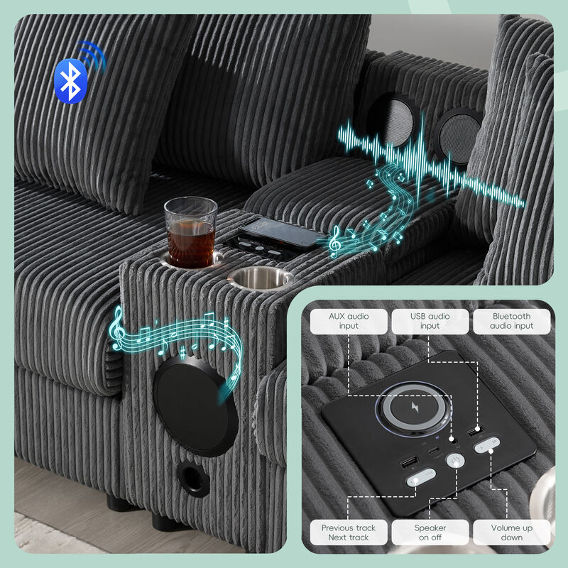 Riwamp U-Shaped Sectional Sofa image number 6