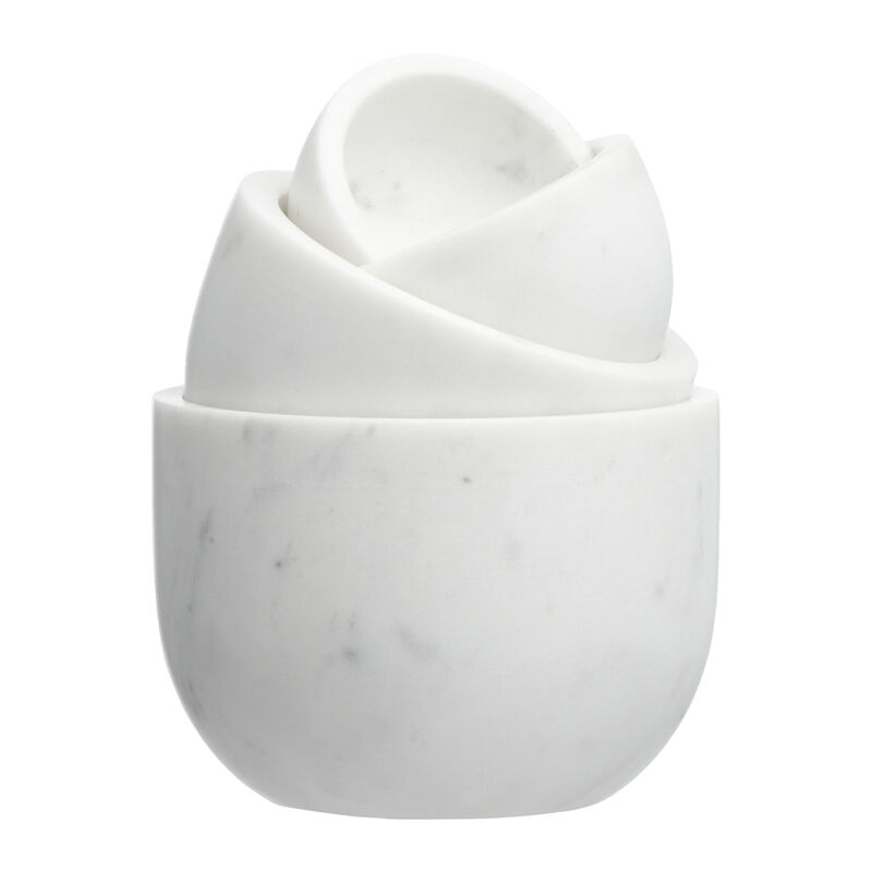 White Marble Bowls, Set of 4 image number 2