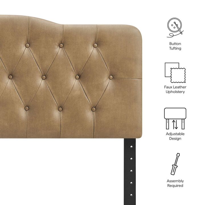 Annabel Vegan Leather Full Headboard
