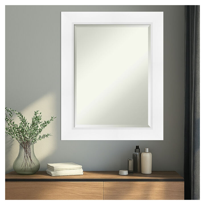 Sloped Beveled Framed Wall Mirror