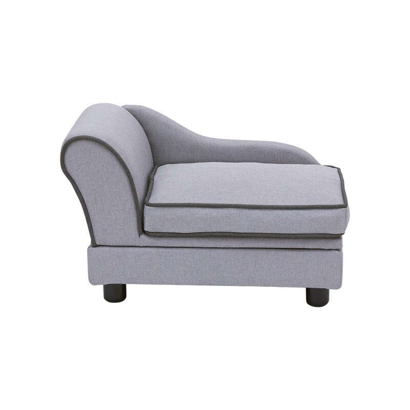 Ivan Chaise Lounge with Storage for Cats and Small Dogs, Light Gray image number 0