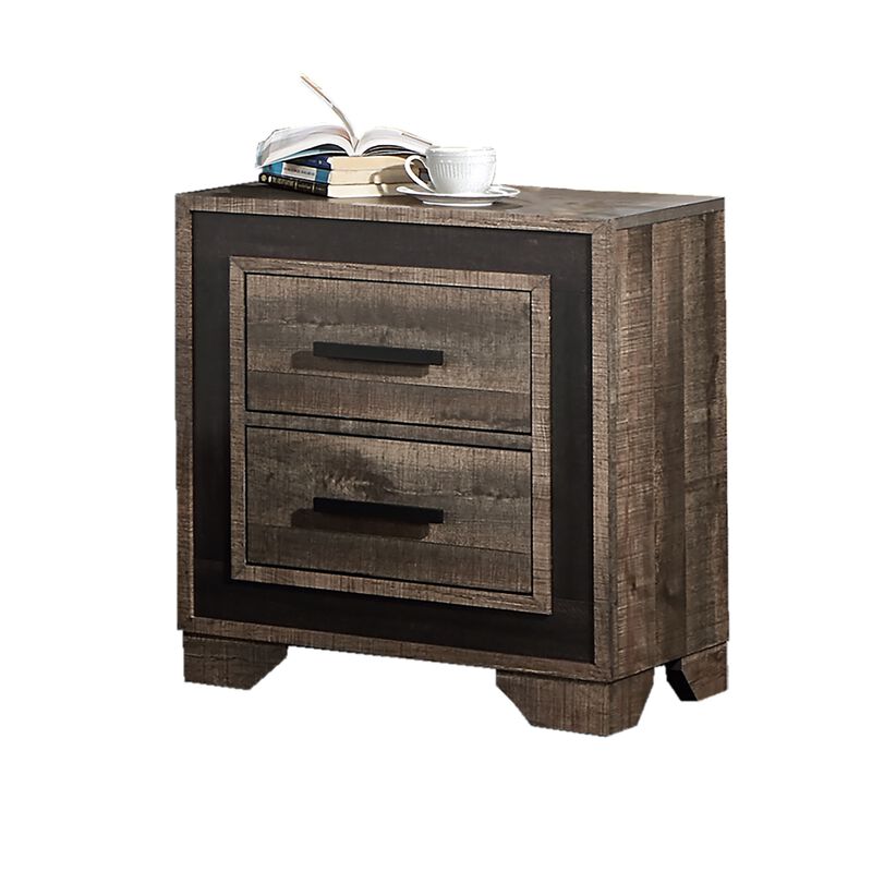 Streamdale Oak Nightstand with 2 Drawers