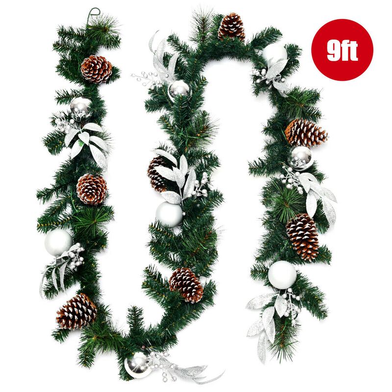 Pre-Lit Artificial Christmas Garland with LED Lights For Christmas image number 4