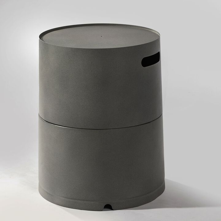 Steel Propane Tank Cover Round Tank Holder Hide-away Side Table