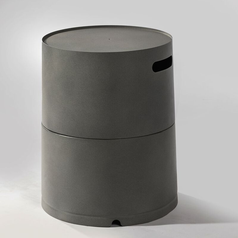 Steel Propane Tank Cover Round Tank Holder Hide-away Side Table