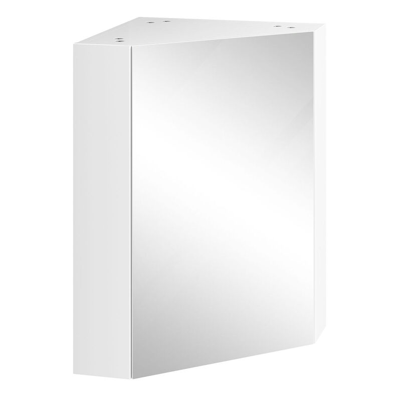 Corner Medicine Cabinet with Mirror with Open Mirror Door and Adjustable Shelf