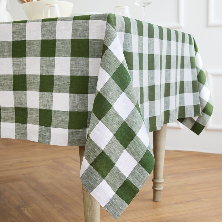 Linen Tablecloth - Buffalo Check