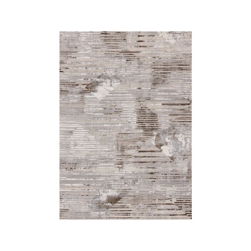 Novelle Home Layla Grey Brown Beige Abstract Rug, 5'3 x 7'7 image number 0