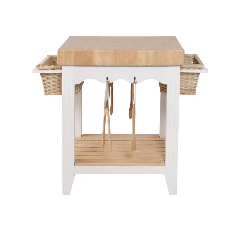 Powell White Kitchen Island