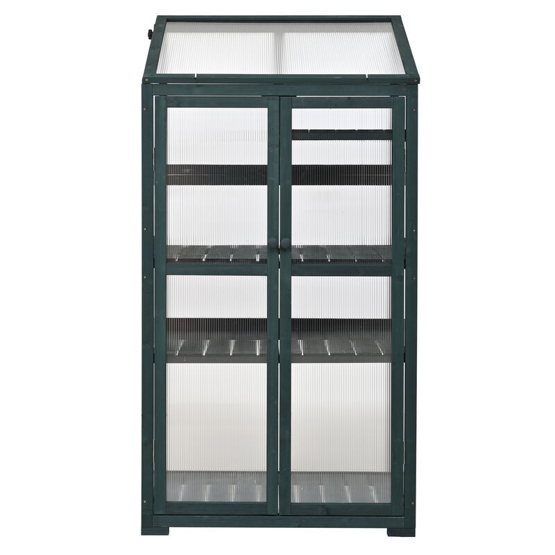 Whisen 78-Inch Garden sheds, Greenhouse with 4 Skylights & 2 Folding Shelves image number 0