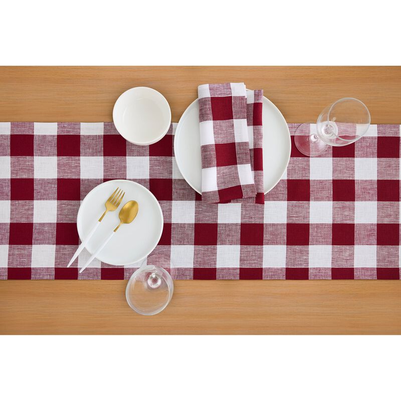Linen Table Runner - Buffalo Check image number 2
